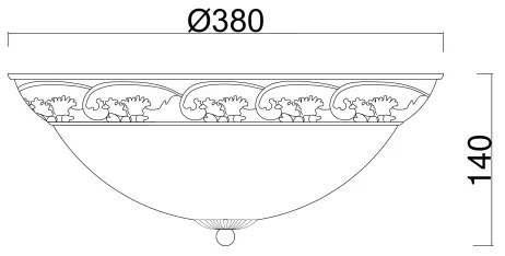 Brilagi - Plafoniera CLASSIC 3xE27/60W/230V ottone