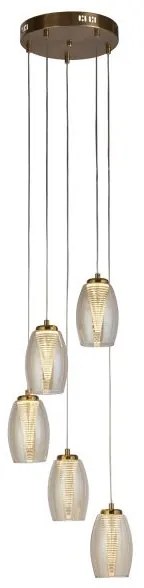 Cyclone 5lt pendant - metallo bronzo e bicchiere di champagne