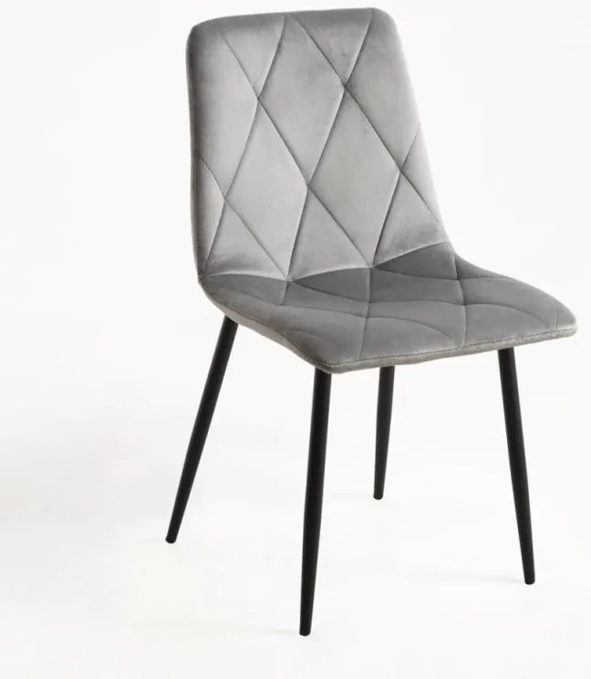 Sedia Lyke Velluto - Grigio