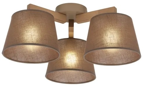 Brilagi - Lampada da soffitto a plafone LATTE SABIA 3xE27/15W/230V pino/marrone