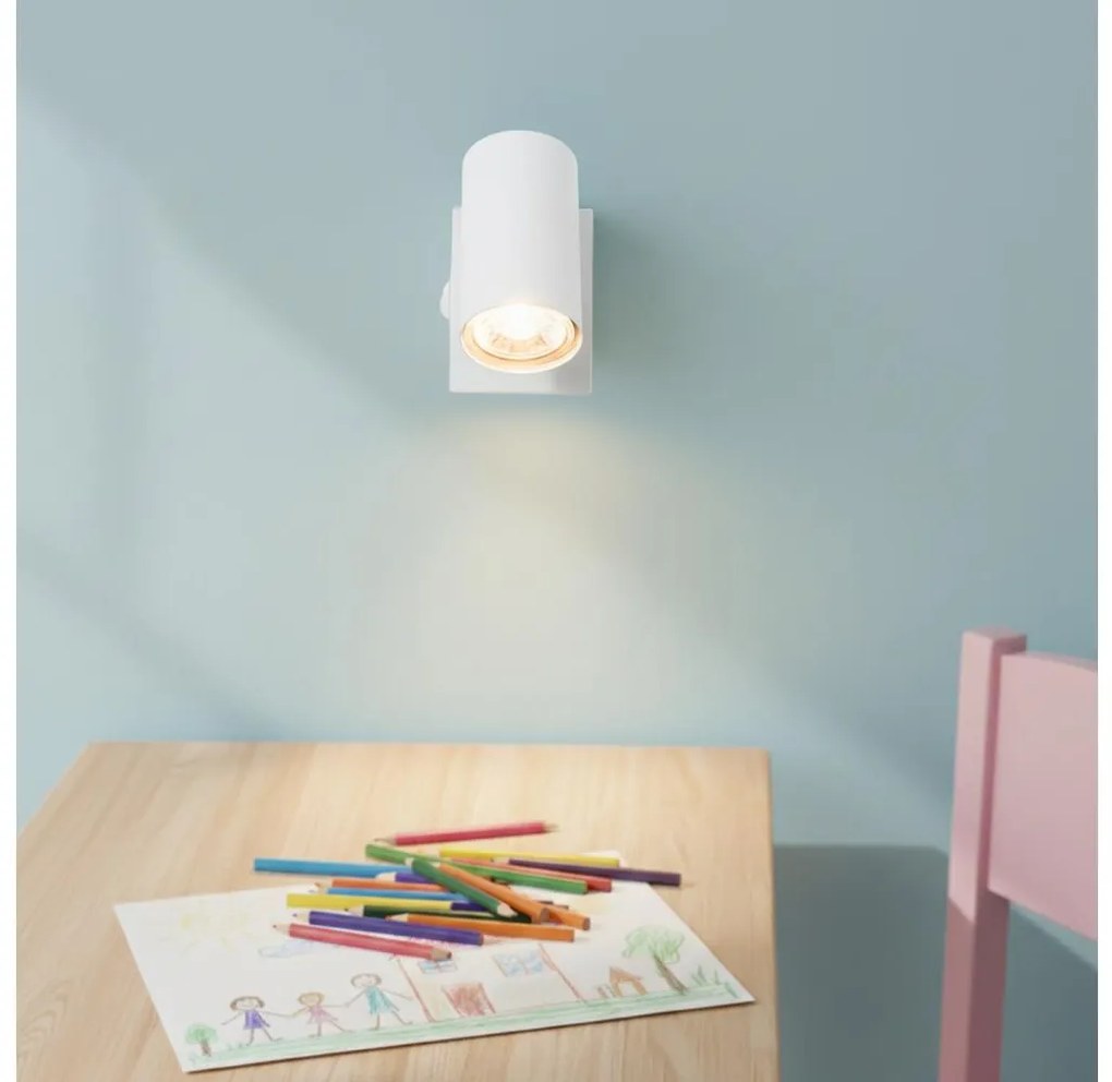 Globo 57911-1W - Faretto da parete ROBBY 1xGU10/25W/230V bianco