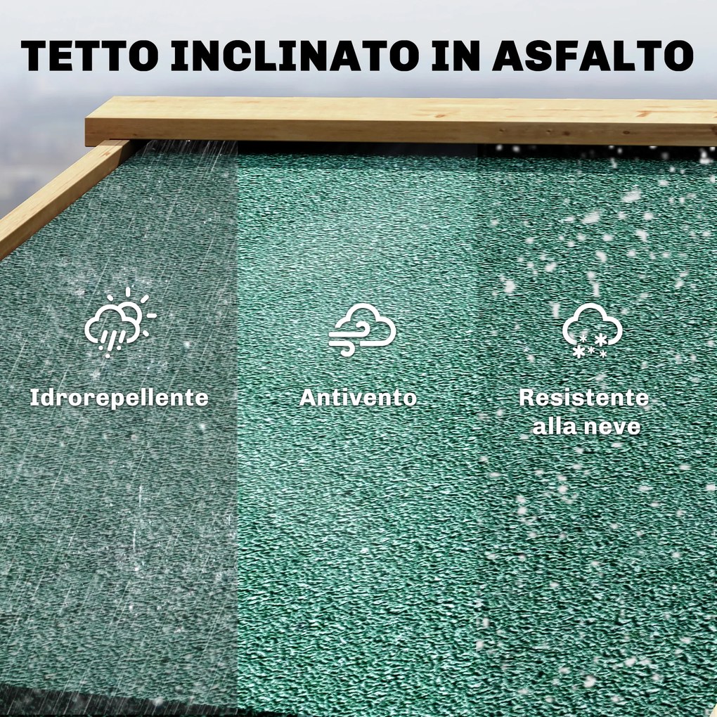 Armadio da Giardino Box Porta Attrezzi 128x57,5x197 cm con Finestre Trasparenti in Legno Marrone Chiaro...