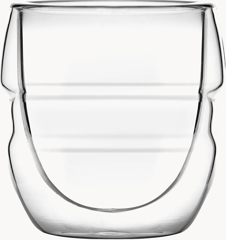 Set di 2 tazzine da caffè a doppia parete in vetro borosilicato Sferico