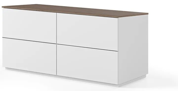 Cassettiera bassa bianca/marrone 120x54 cm Join - TemaHome