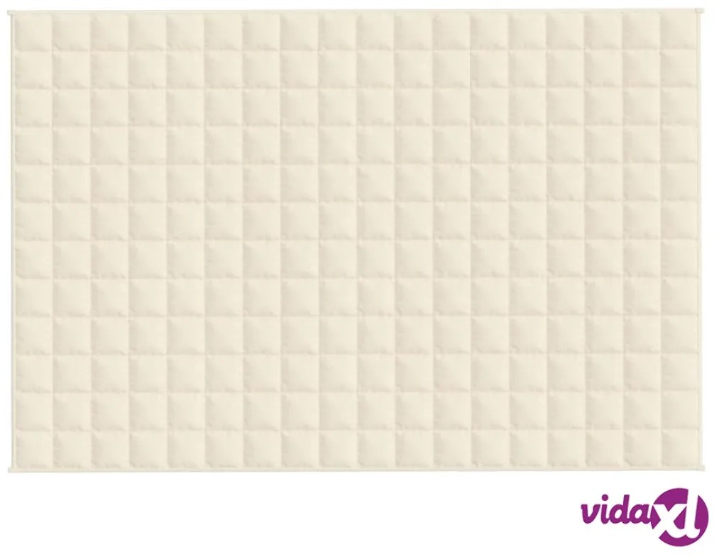 vidaXL Coperta Ponderata Crema Chiaro 122x183 cm 5 kg Tessuto