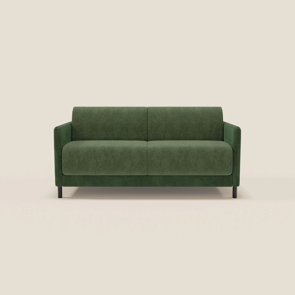 Narciso divano letto desing con materasso H18 cm bicolore con struttura in microfibra smacchiabile e imbottiture in elegante tessuto impermeabile T06