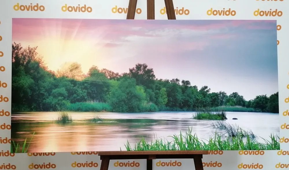 Stampa su tela – Alba sul fiume