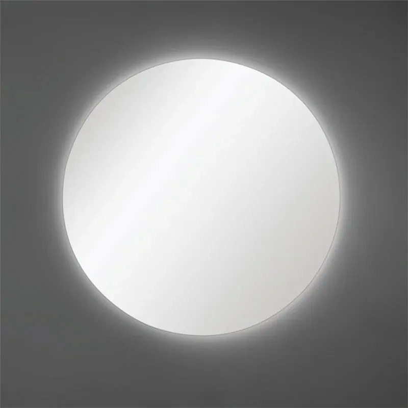 Specchio tondo 90 cm a filo lucido con illuminazione perimetrale a LED