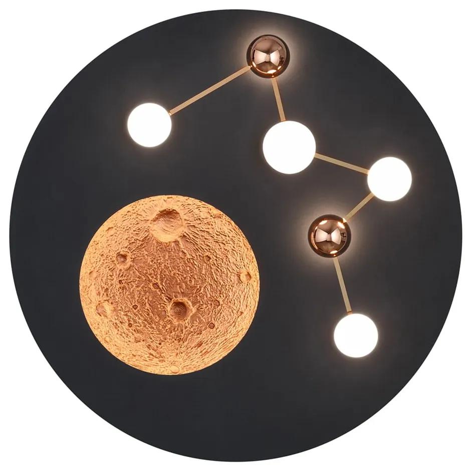 Plafoniera LED in nero-bronzo ø 50 cm Zodiac - Trio
