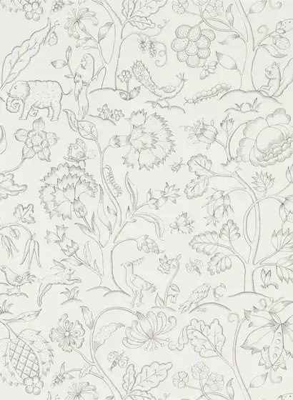 Tapete Middlemore von Morris & Co. - Chalk Charcoal