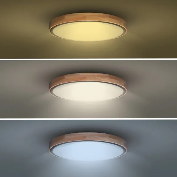 Solight WO8005 - Lampada dimmerabile a LED IRON OAK LED/48W/230V 3000-6500K Ø 40 cm + telecomando