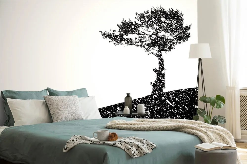 Carta da parati – Silhouette dell'albero