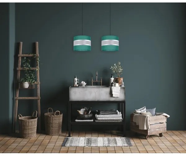 Lampadario su corda   CORAL 2xE27/60W/230V verde