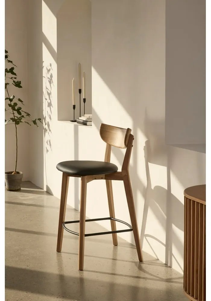 Sedia da bar in legno di quercia Pero - Unique Furniture