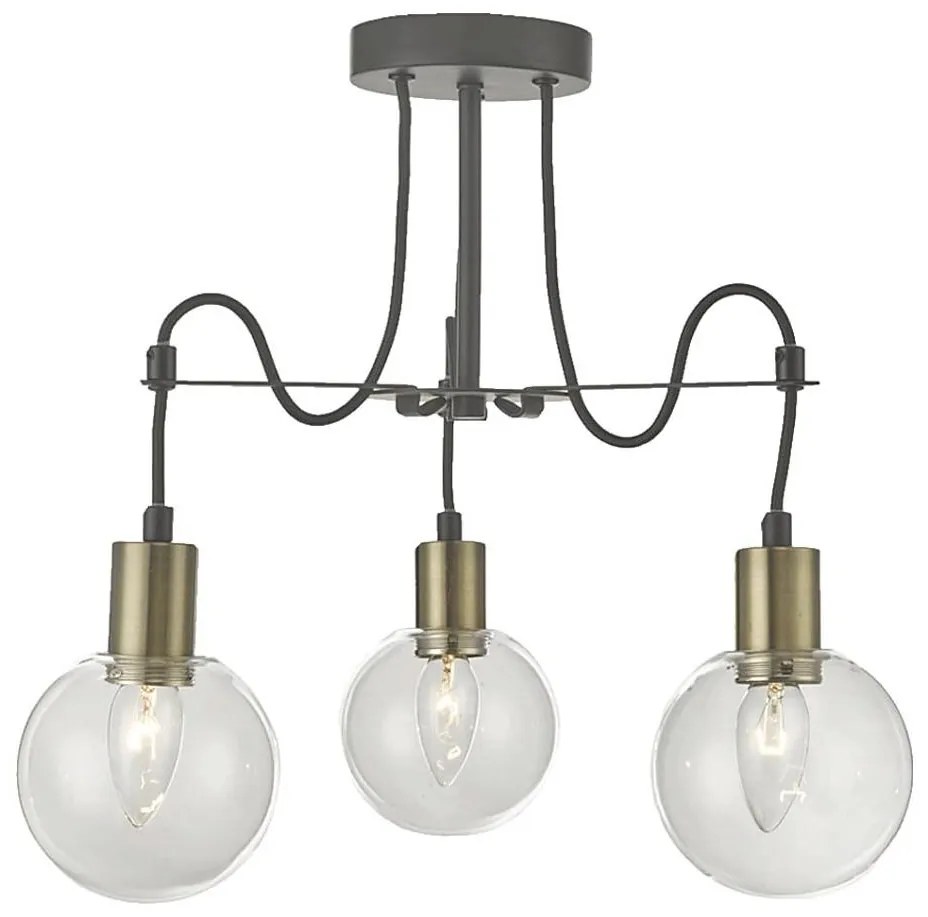 LUXERA 64402 - Lampadario a sospensione con filo ABRAZO 3xE14/40W/230V