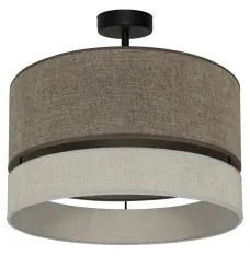 Duolla - Lampadario a plafone DOUBLE 1xE27/15W/230V diametro 40 cm marrone/grigio