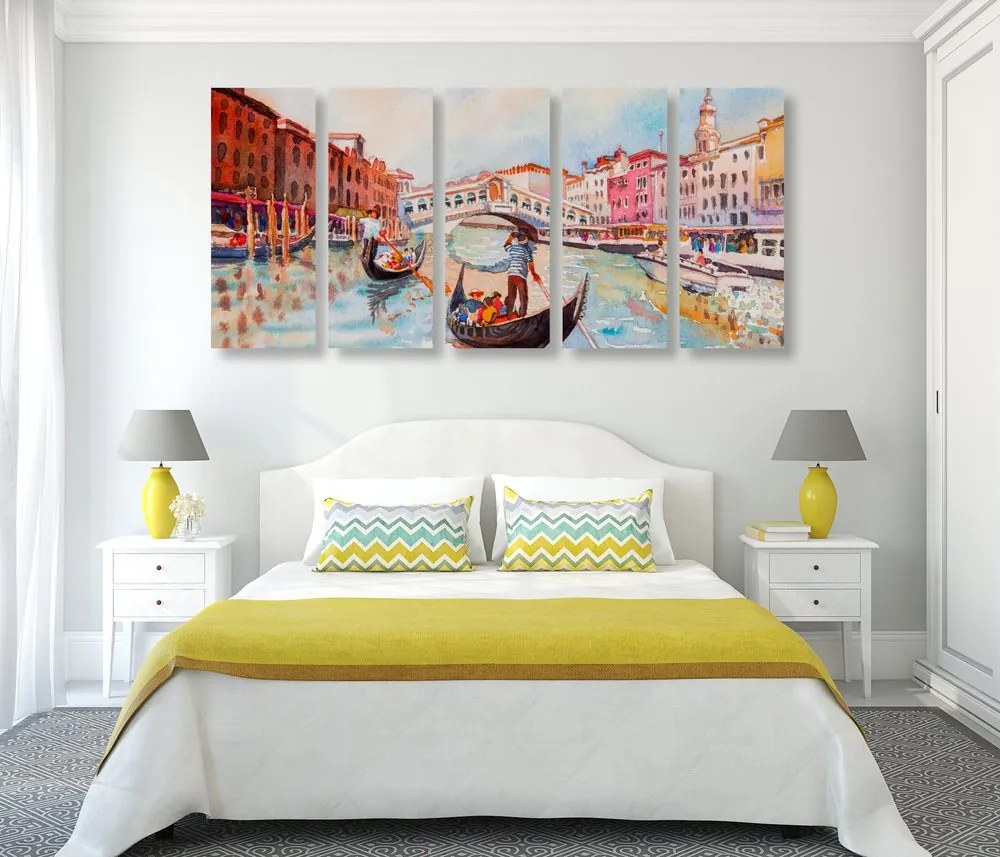Quadri 5 pezzi – Gondola veneziana