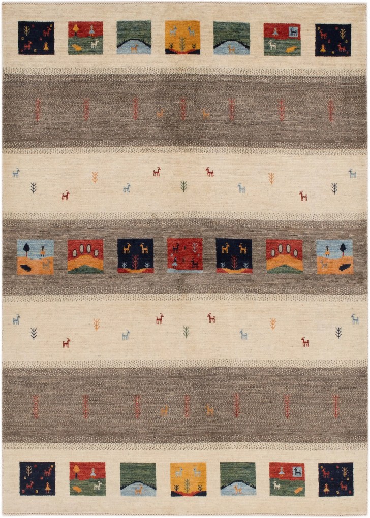 Loribaft Tappeto persiano 160 x 220 Beige (Iran) Annodato A Mano