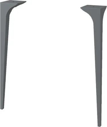 Piedino mobili da bagno (componibile) Domino in legno blu avio H 47 cm 2 pezzi
