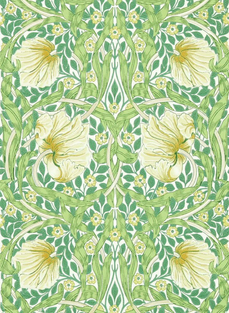 Morris & Co Carta da parati Simply Pimpernel - Weld/ Leaf Green