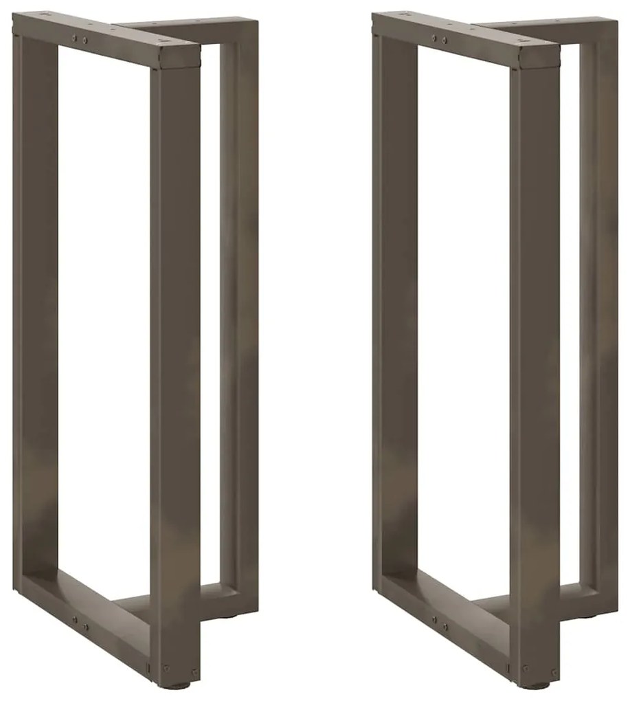 Gambe Tavolo Bar A T 2 Pz Naturale 60x35x(111-112) Cm Acciaio /