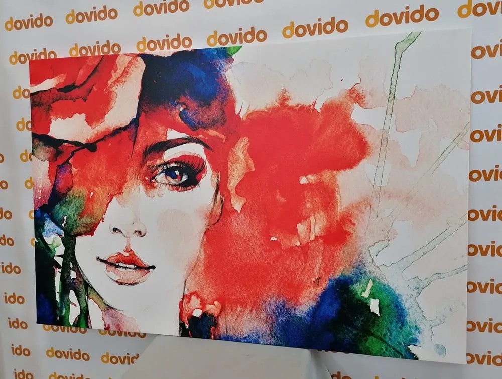 Stampa su tela – Ritratto astratto di donna