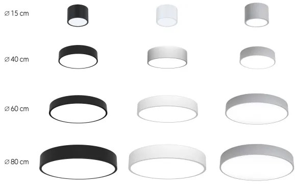 Immax NEO 07143-GR15BD-SET 2x Plafoniera LED RONDATE 12W/230V Tuya grigia + TC