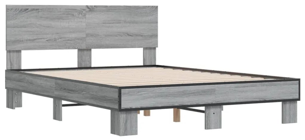 Giroletto grigio sonoma 135x190 cm in legno multistrato metallo