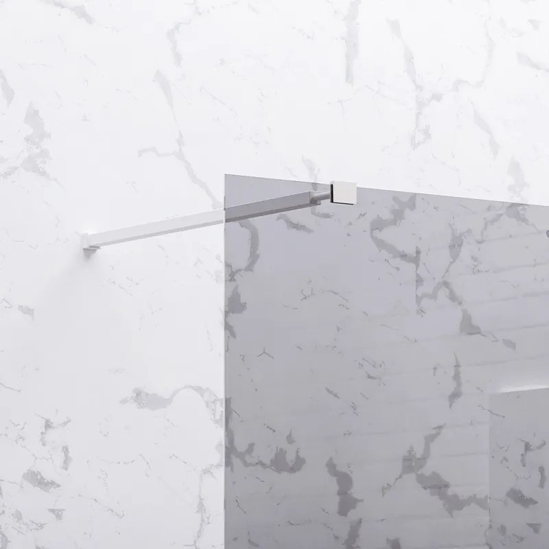 Doccia walkin 140 cm vetro fume profilo bianco | KW1000FB - KAMALU