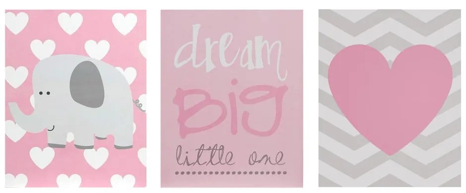 Quadri per bambini in set da 3 16x20 cm Dream Big - Premier Housewares