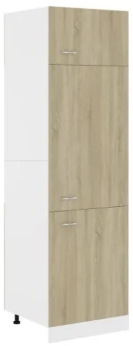 Armadio per Frigo Rovere Sonoma 60x57x207 cm in Truciolato