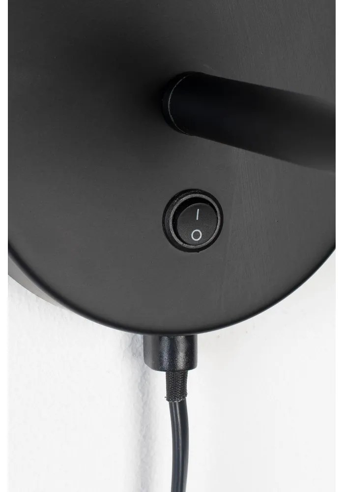 Lampada da parete nera Hajo - White Label