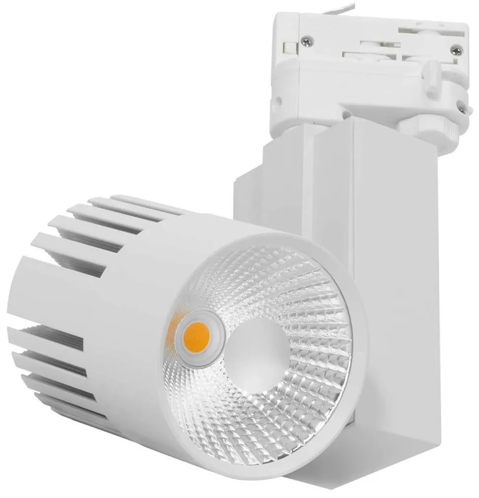Faro LED 40W Binario Trifase Bianco CRI92 100° Bridgelux LED Colore Bianco Naturale 4.000K
