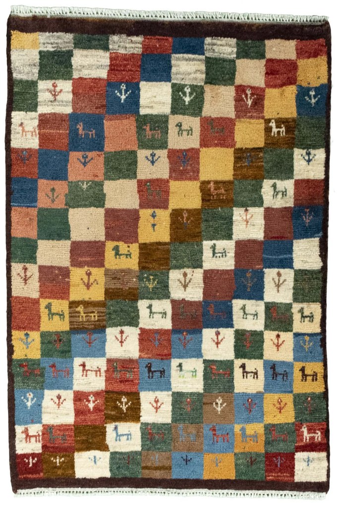 Gabbeh Tappeto 80 x 120 (Iran) Annodato A Mano