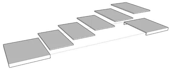 Tavolo 90X160 BRIDGE Cemento allungabile a 420 cm