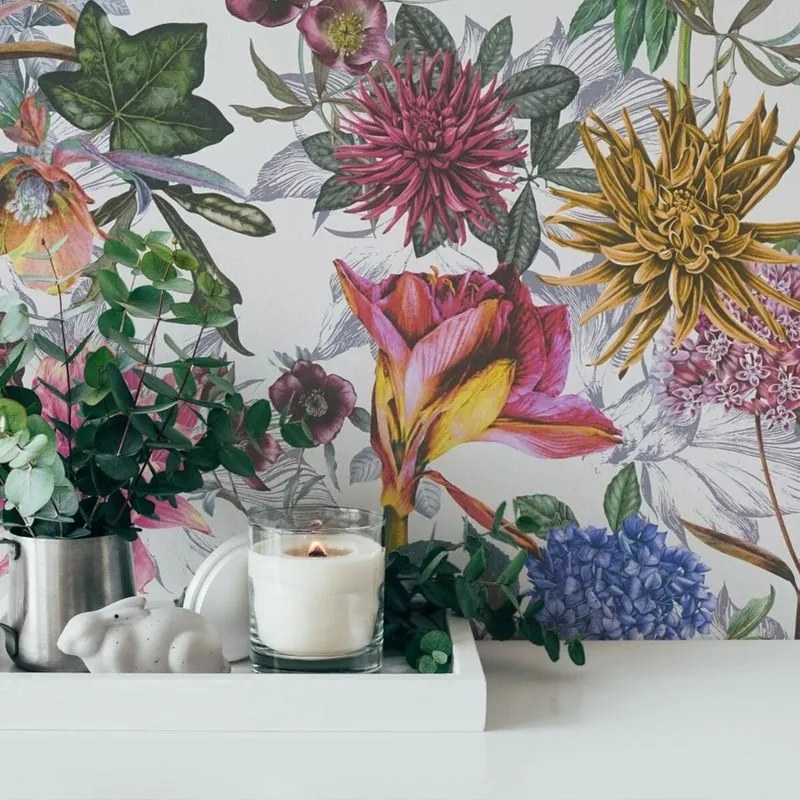 Carta da parati Protea  multicolore, 53 cm x 10.05 m