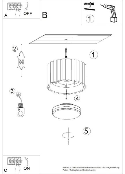Sollux SL.1802 - Faretto AURA 1xGX53/10W/230V 6 cm arancione