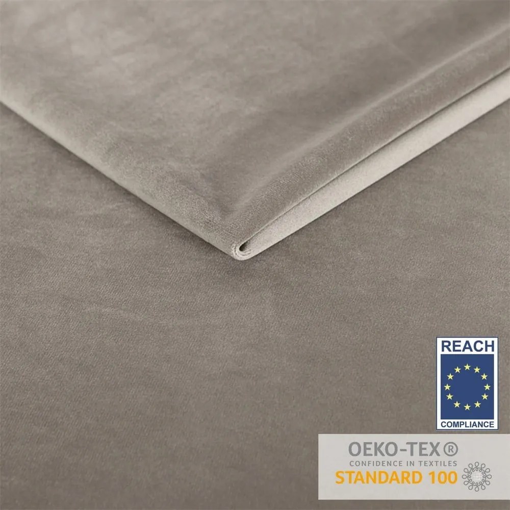 Letto matrimoniale imbottito grigio chiaro con contenitore 160x200 cm Tate - Maison de Rêve