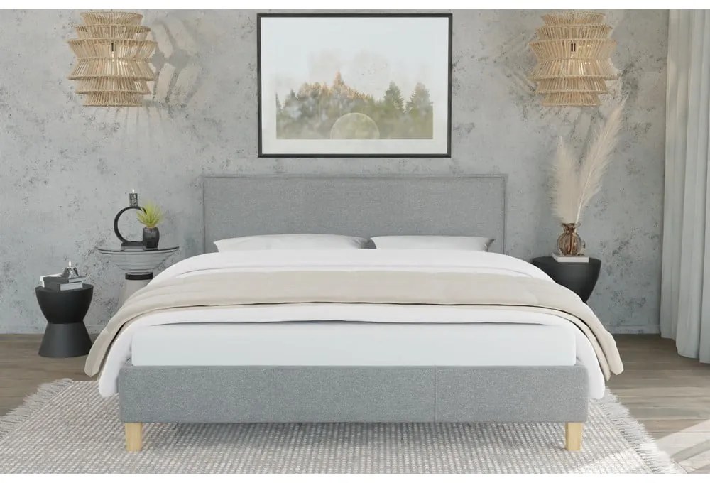 Letto singolo imbottito con grata 90x200 cm Tina - Ropez