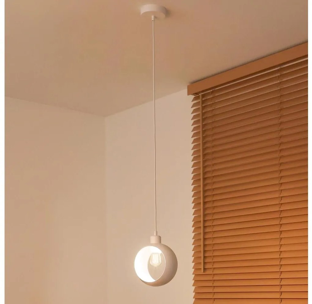 Duolla - Lampada a sospensione su cavo IRONLINE 1xE27/15W/230V bianco