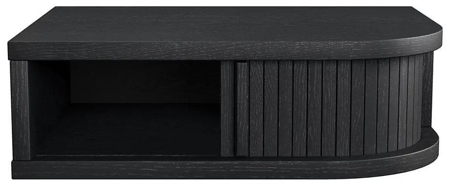 Comodino nero con effetto rovere Farsta – Woodman