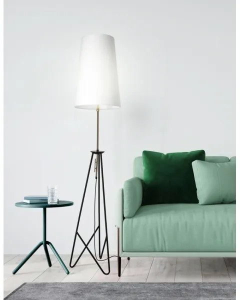 Lampada con piedistallo TAFLO 1xE27/60W/230V bianco/nero/oro