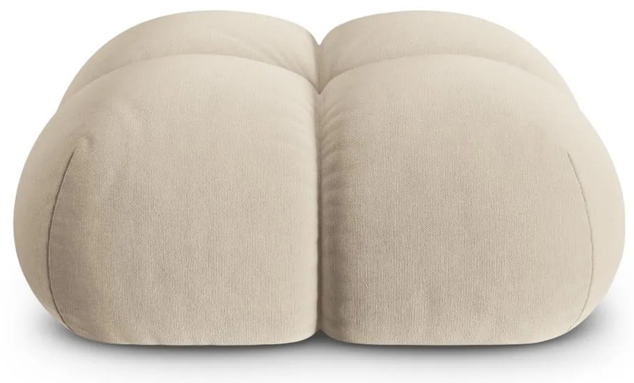 Poggiapiedi beige con rivestimento in velluto Loretto – Cosmopolitan Design