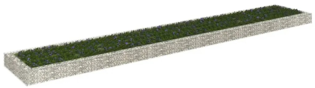 Gabbione Letto Rialzato İn Acciaio Zincato 600x100x20 Cm /