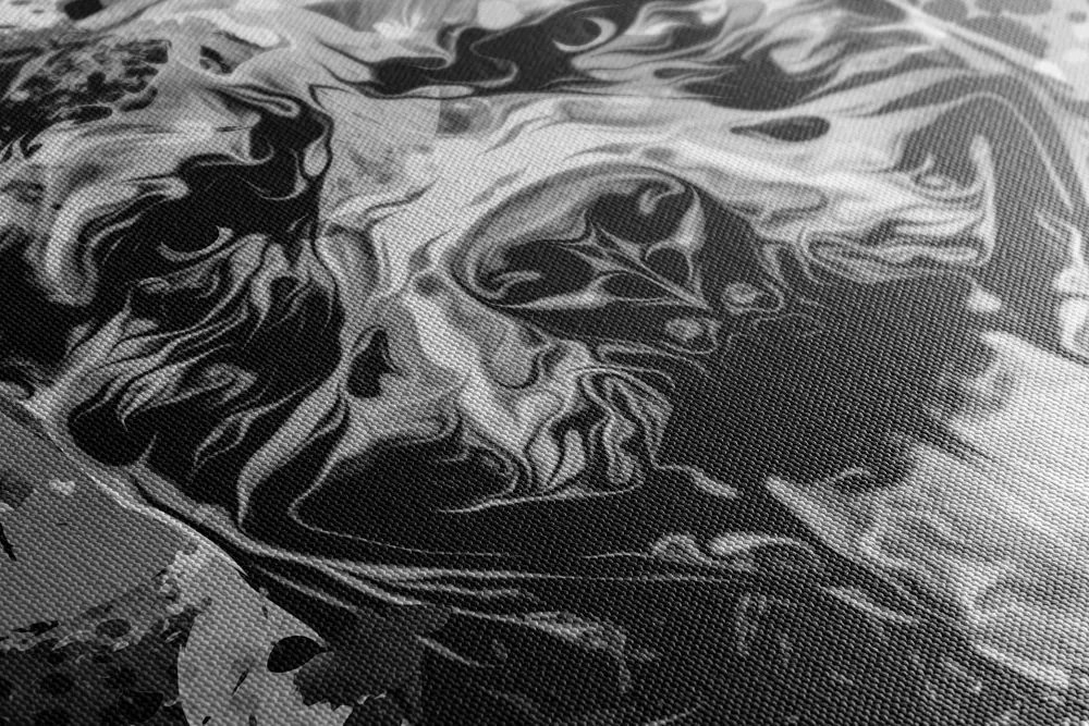 Quadro su tela – Illustrazione di cane in bianco e nero