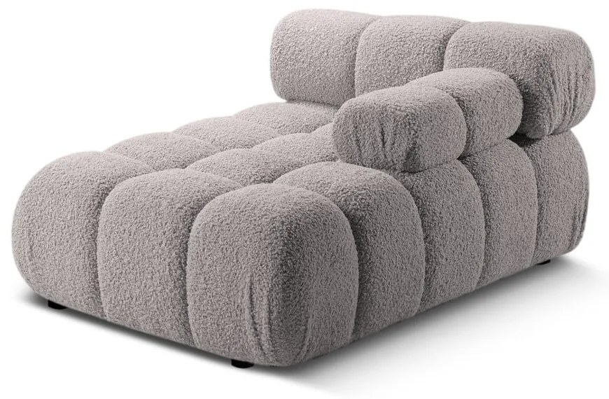 Modulo divano grigio chiaro in tessuto bouclé (angolo destro) Bellis - Micadoni Home