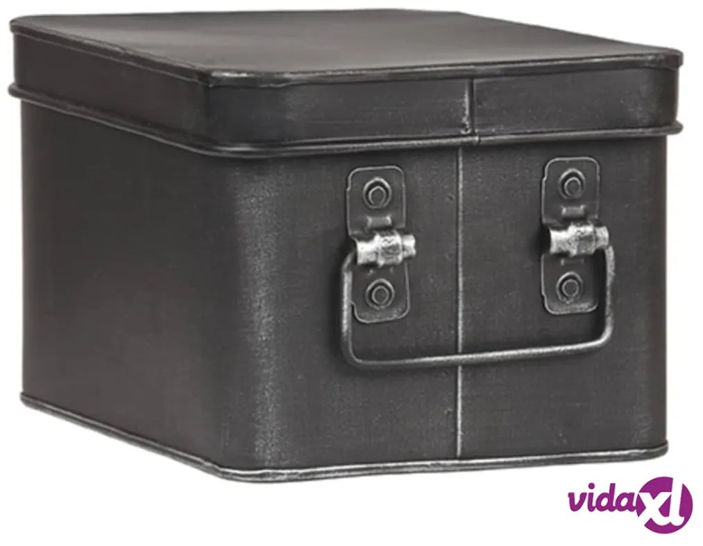 LABEL51 Contenitore Media 22x17x13 cm M Nero Anticato
