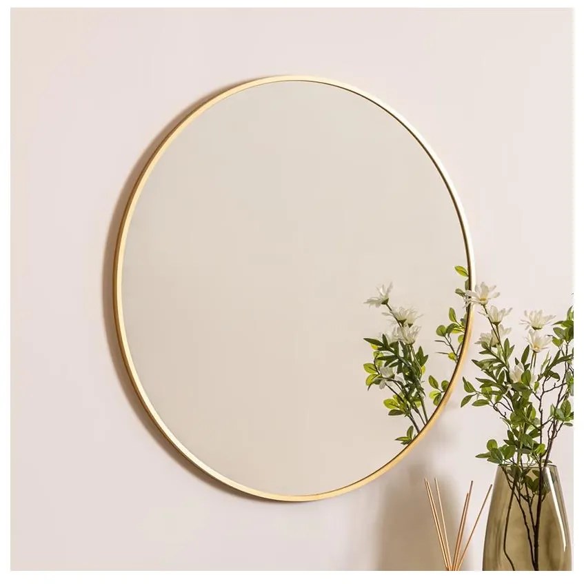 Atmosphera - Specchio da parete ALICE diametro 70 cm oro