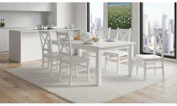 Sedia da pranzo NATE bianca