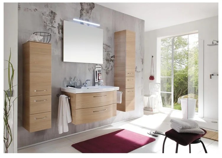 Colonna per mobile bagno Solitaire PELIPAL 1 cassetto 2 ante P 22 x L 30 x H 168 cm bianco